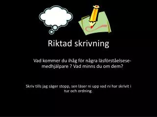 riktad skrivning