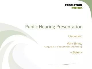 Public Hearing Presentation