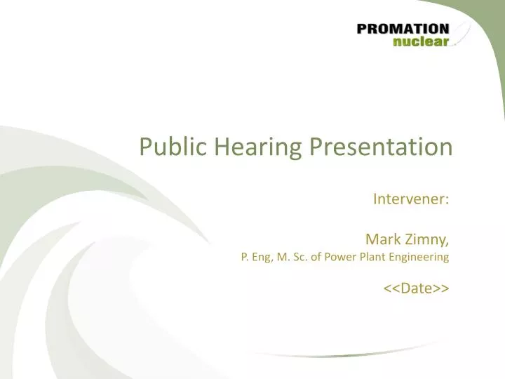public hearing presentation