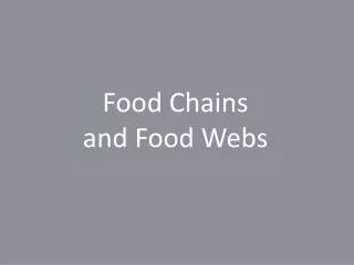 food chains and food webs