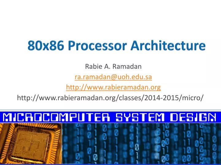 80x86 processor architecture
