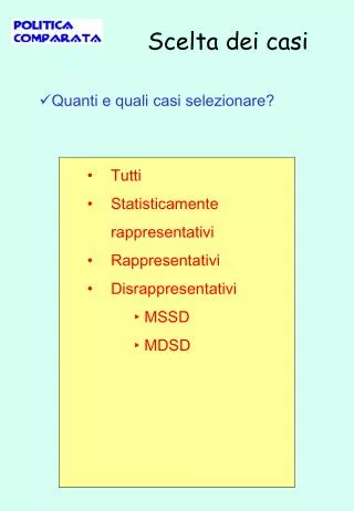 scelta dei casi