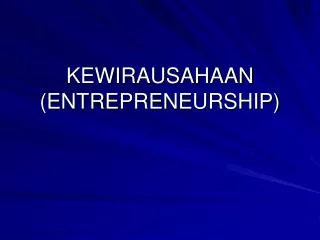 kewirausahaan entrepreneurship