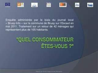 quel consommateur tes vous