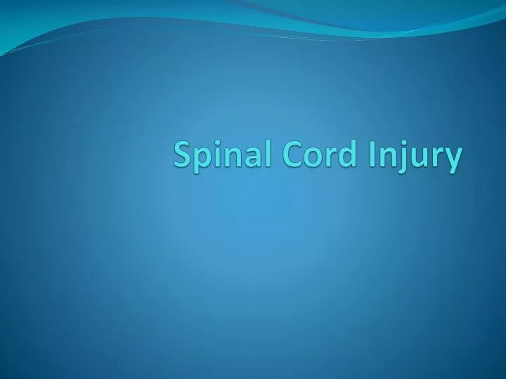 spinal c ord injury