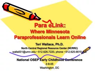Para eLink: Where Minnesota Paraprofessionals Learn Online