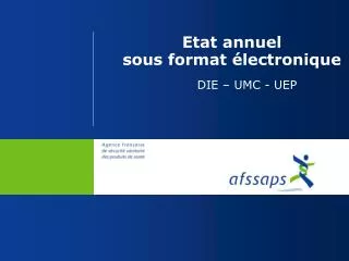 etat annuel sous format lectronique