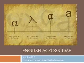 English across time