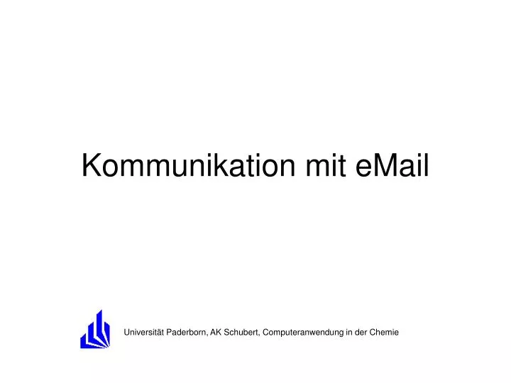 kommunikation mit email