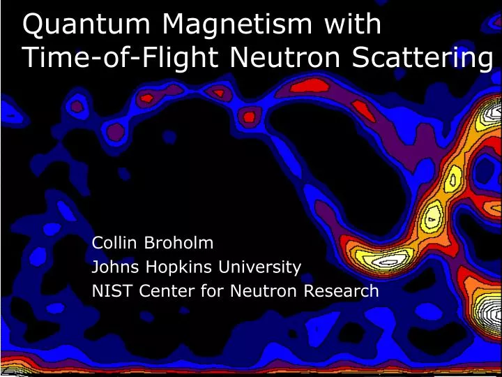 quantum magnetism with time of flight neutron scattering