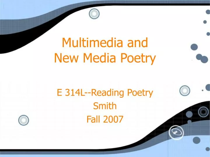 multimedia and new media poetry