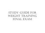 Study Guide for Weight Training Final Exam - slide 1