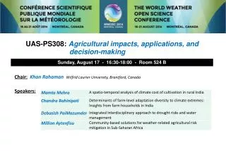 UAS-PS308: Agricultural impacts, applications, and decision-making