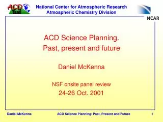 National Center for Atmospheric Research Atmospheric Chemistry Division