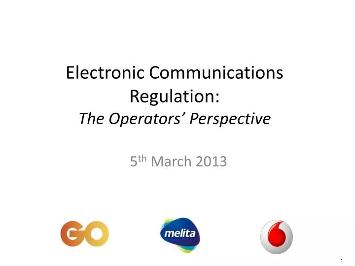 electronic communications regulation the operators perspective