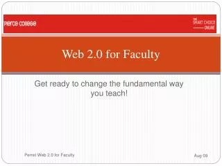 Web 2.0 for Faculty