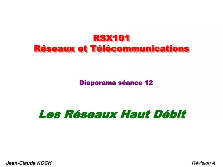 rsx101 r seaux et t l communications