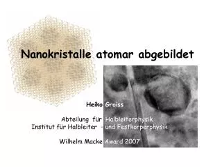 nanokristalle atomar abgebildet