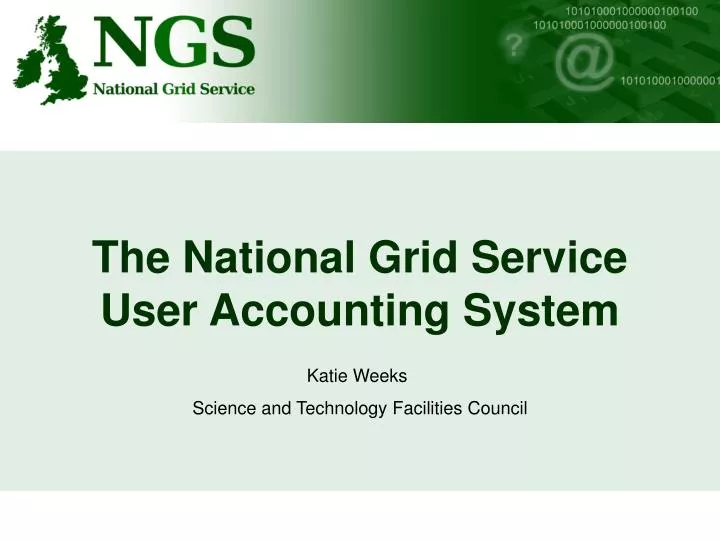 the national grid service user accounting system