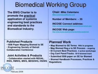Biomedical Working Group