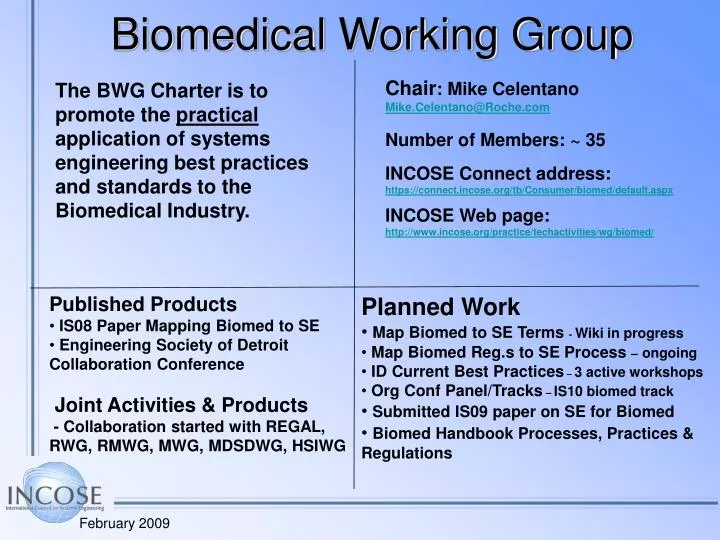 biomedical working group