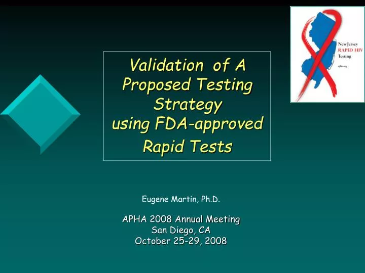 validation of a proposed testing strategy using fda approved rapid tests