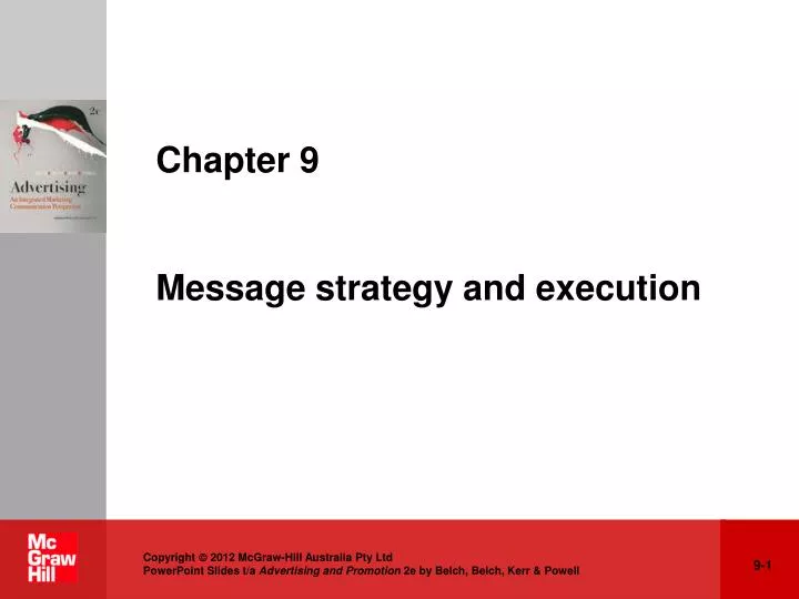 chapter 9 message strategy and execution