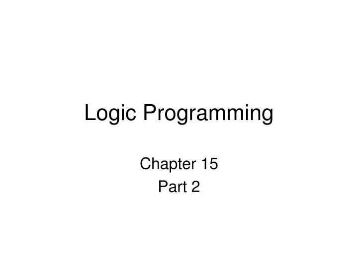 logic programming