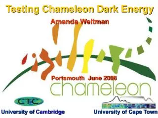 Testing Chameleon Dark Energy