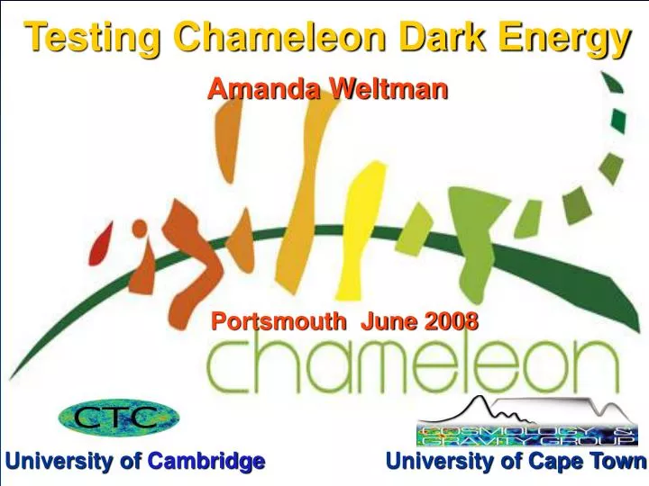 testing chameleon dark energy