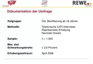 dokumentation der umfrage