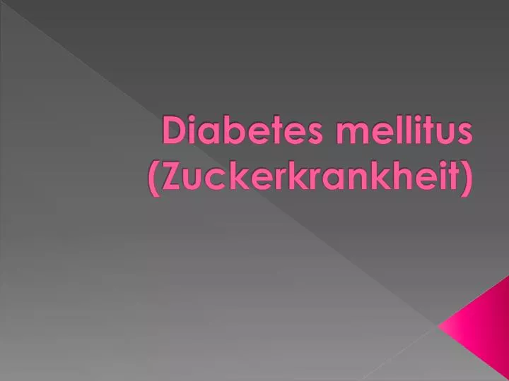 diabetes mellitus zuckerkrankheit