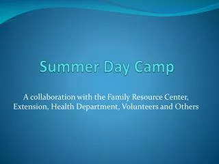 Summer Day Camp