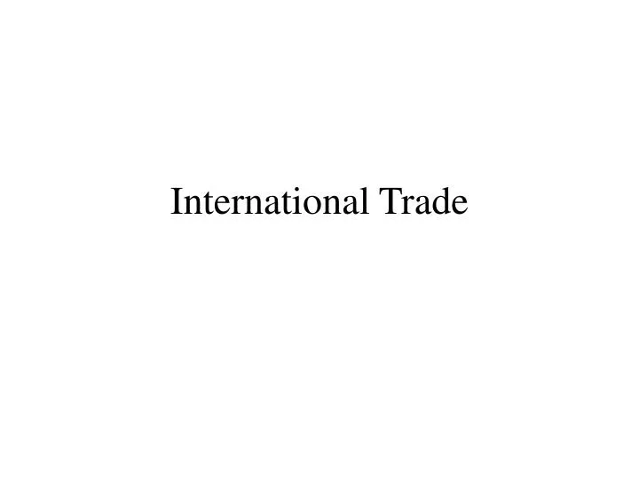 international trade