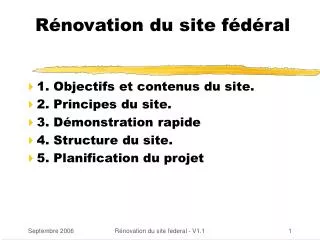 r novation du site f d ral