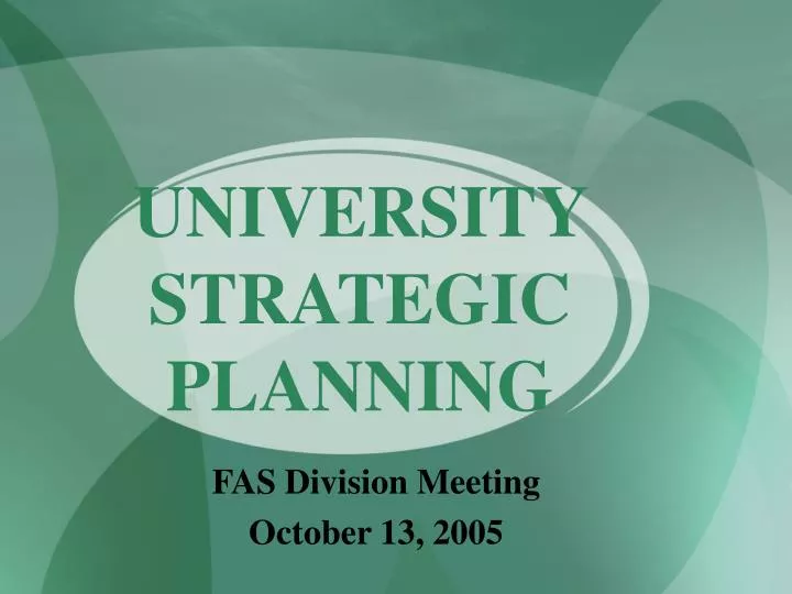 university strategic planning