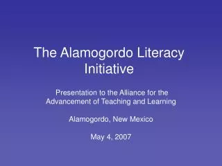 The Alamogordo Literacy Initiative