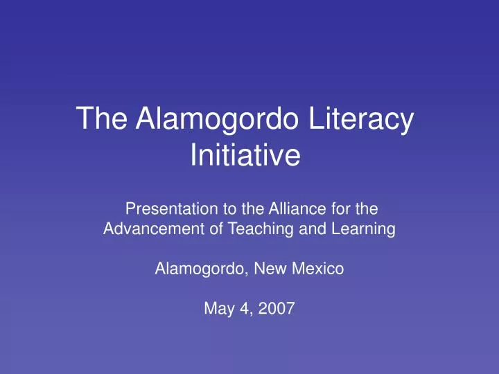 the alamogordo literacy initiative