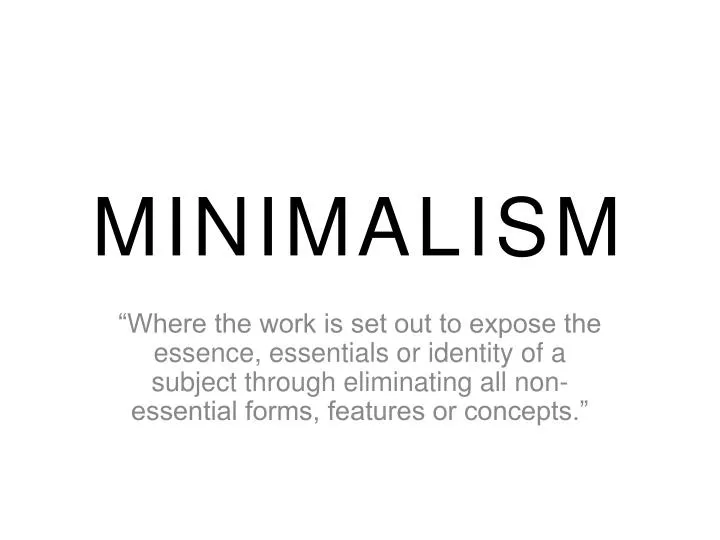 minimalism