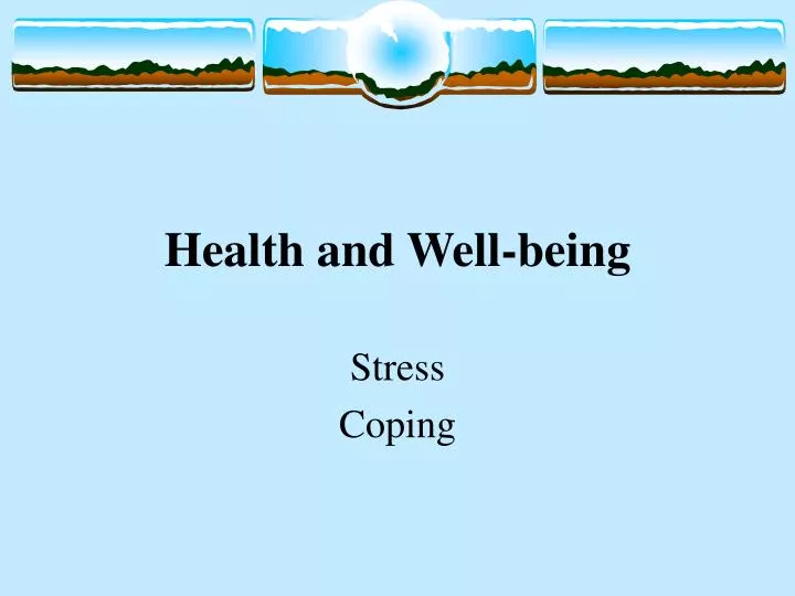 health and well being