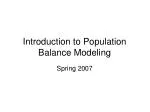 Introduction to Population Balance Modeling