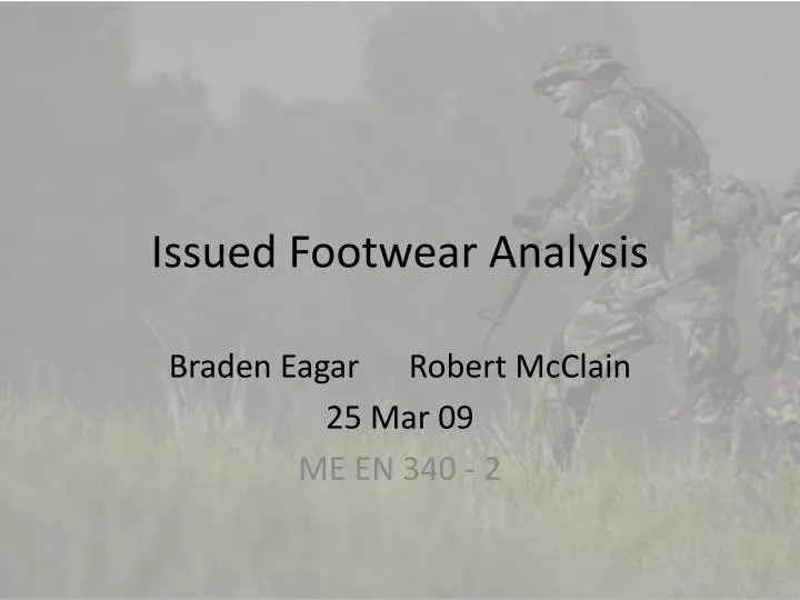 issued footwear analysis