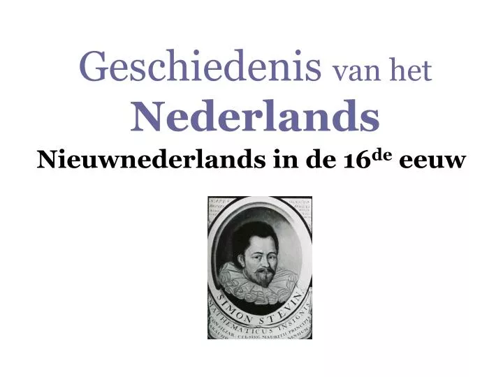 geschiedenis van het nederlands