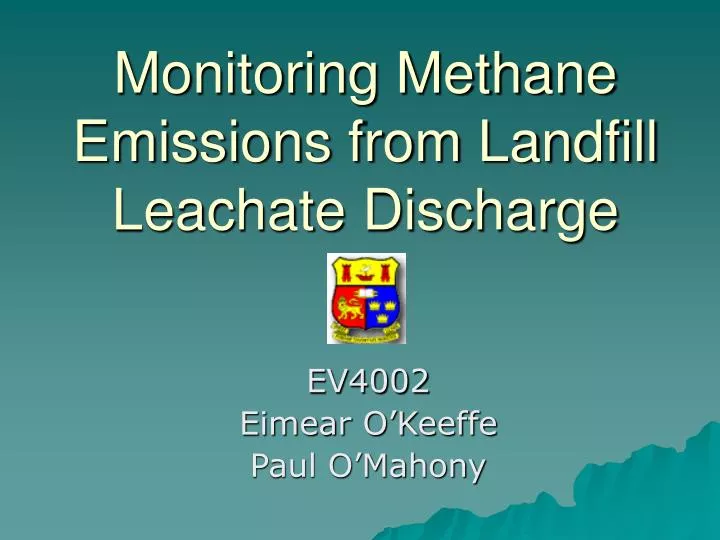 monitoring methane emissions from landfill leachate discharge
