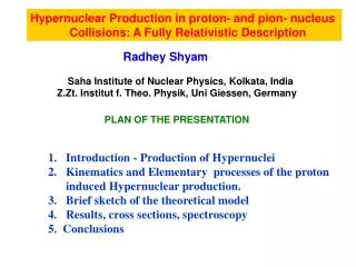 Hypernuclear Production in proton- and pion- nucleus