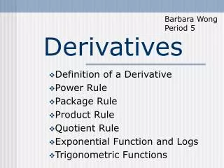 Derivatives