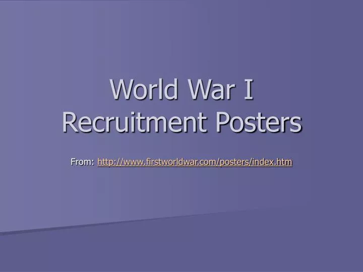 world war i recruitment posters