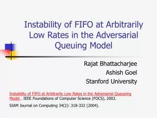 Instability of FIFO at Arbitrarily Low Rates in the Adversarial Queuing Model