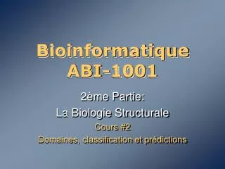 bioinformatique abi 1001