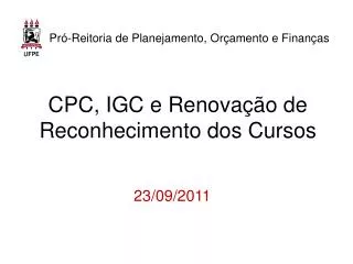 cpc igc e renova o de reconhecimento dos cursos